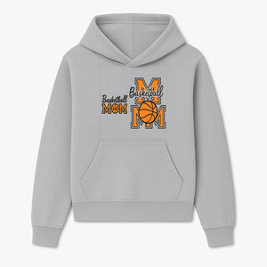 Basketball Mom T-Shirt, Sporty Orange & Black Design, Perfect Gift for Basketball Moms, Team Spirit Apparel - Hoodie 1758681889363.jpg