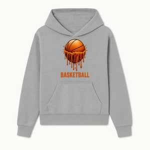 Dripping Orange Basketball Graphic Tee - Sporty Apparel for Basketball Fans & Players, Perfect Gift for Athletes - Hoodie 1758681889437.jpg