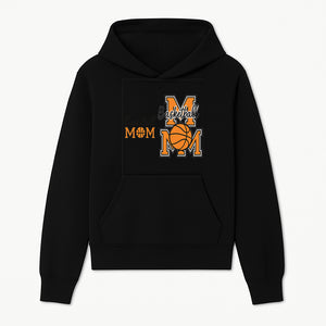 Basketball Mom T-Shirt, Sporty Orange & Black Design, Perfect Gift for Basketball Moms, Team Spirit Apparel - Hoodie 1758681889506.jpg