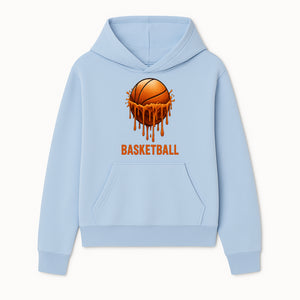 Dripping Orange Basketball Graphic Tee - Sporty Apparel for Basketball Fans & Players, Perfect Gift for Athletes - Hoodie 1758681889585.jpg