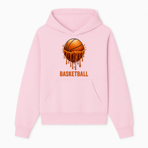 Dripping Orange Basketball Graphic Tee - Sporty Apparel for Basketball Fans & Players, Perfect Gift for Athletes - Hoodie 1758681889734.jpg