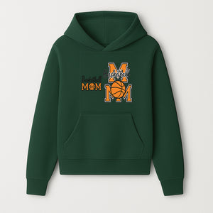 Basketball Mom T-Shirt, Sporty Orange & Black Design, Perfect Gift for Basketball Moms, Team Spirit Apparel - Hoodie 1758681889741.jpg