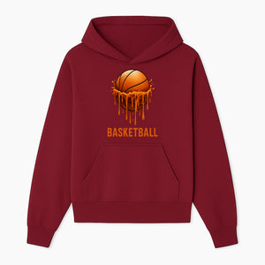 Dripping Orange Basketball Graphic Tee - Sporty Apparel for Basketball Fans & Players, Perfect Gift for Athletes - Hoodie 1758681889874.jpg