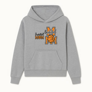 Basketball Mom T-Shirt, Sporty Orange & Black Design, Perfect Gift for Basketball Moms, Team Spirit Apparel - Hoodie 1758681889877.jpg