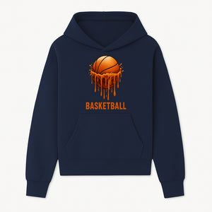 Dripping Orange Basketball Graphic Tee - Sporty Apparel for Basketball Fans & Players, Perfect Gift for Athletes - Hoodie 1758681890011.jpg