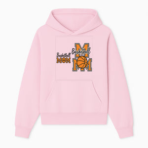 Basketball Mom T-Shirt, Sporty Orange & Black Design, Perfect Gift for Basketball Moms, Team Spirit Apparel - Hoodie 1758681890137.jpg