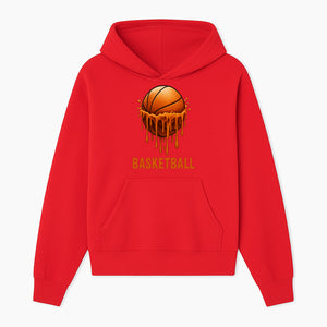 Dripping Orange Basketball Graphic Tee - Sporty Apparel for Basketball Fans & Players, Perfect Gift for Athletes - Hoodie 1758681890160.jpg