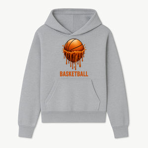 Dripping Orange Basketball Graphic Tee - Sporty Apparel for Basketball Fans & Players, Perfect Gift for Athletes - Hoodie 1758681890315.jpg