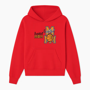 Basketball Mom T-Shirt, Sporty Orange & Black Design, Perfect Gift for Basketball Moms, Team Spirit Apparel - Hoodie 1758681890541.jpg