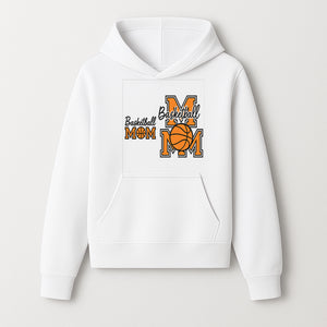 Basketball Mom T-Shirt, Sporty Orange & Black Design, Perfect Gift for Basketball Moms, Team Spirit Apparel - Hoodie 1758681890863.jpg