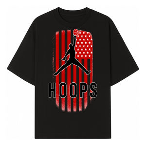 Basketball Hoops Graphic Tee with Retro American Flag Design Perfect for Sports Fans and Athletes - T-shirt 1758681890918.jpg