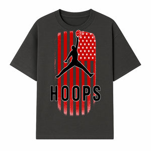 Basketball Hoops Graphic Tee with Retro American Flag Design Perfect for Sports Fans and Athletes - T-shirt 1758681891069.jpg