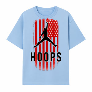 Basketball Hoops Graphic Tee with Retro American Flag Design Perfect for Sports Fans and Athletes - T-shirt 1758681891488.jpg