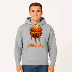Dripping Orange Basketball Graphic Tee - Sporty Apparel for Basketball Fans & Players, Perfect Gift for Athletes - Hoodie 1758681891598.jpg