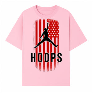 Basketball Hoops Graphic Tee with Retro American Flag Design Perfect for Sports Fans and Athletes - T-shirt 1758681891619.jpg