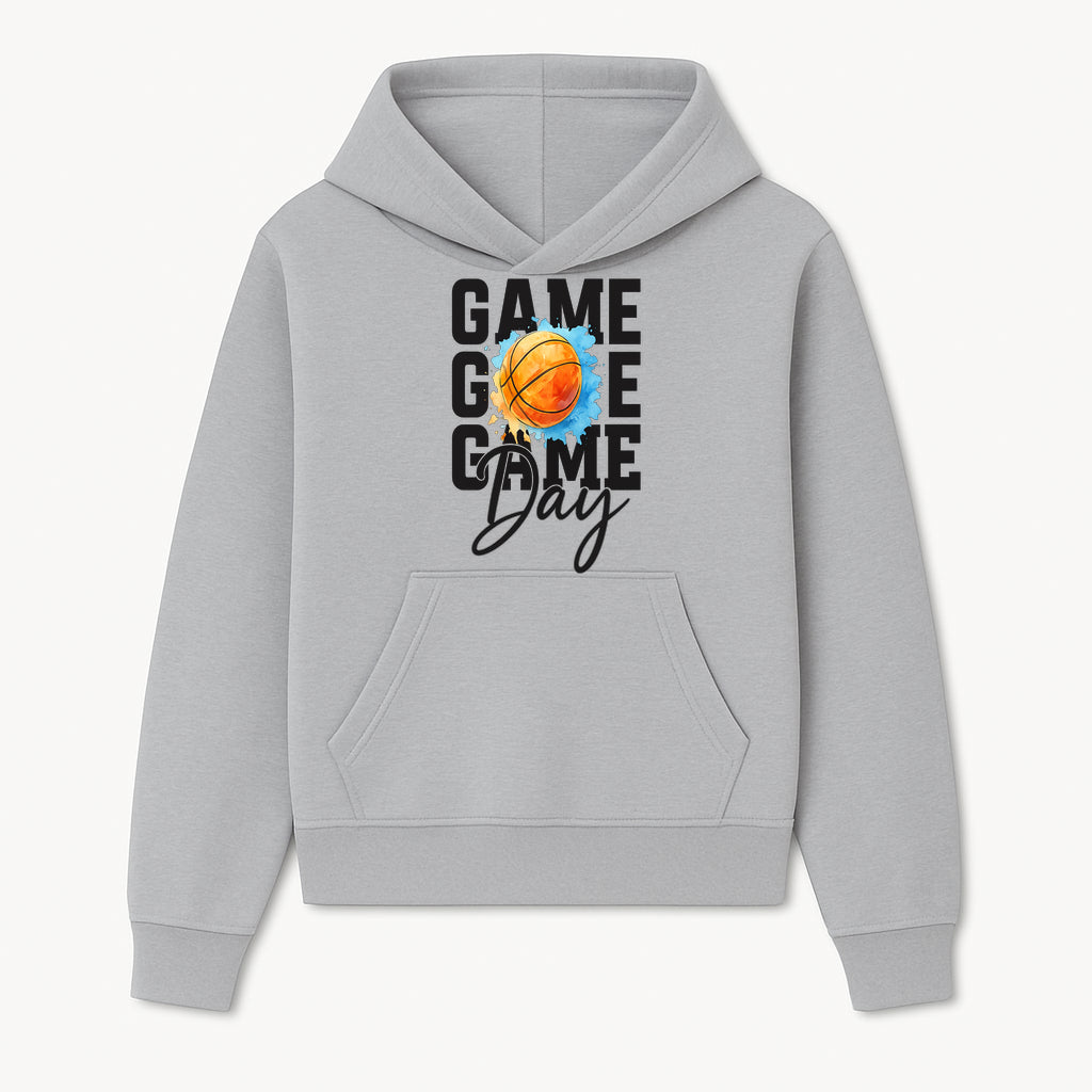 Basketball Game Day Poster, Watercolor Print, Sports Decor, Gamer Wall Art, Team Spirit, Event Day Decor, Perfect Gift for Fans - Hoodie 1758681892010.jpg