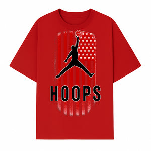 Basketball Hoops Graphic Tee with Retro American Flag Design Perfect for Sports Fans and Athletes - T-shirt 1758681892032.jpg