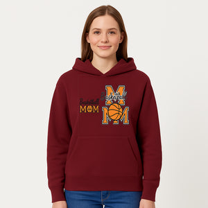 Basketball Mom T-Shirt, Sporty Orange & Black Design, Perfect Gift for Basketball Moms, Team Spirit Apparel - Hoodie 1758681892139.jpg