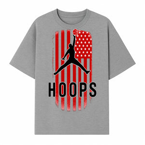 Basketball Hoops Graphic Tee with Retro American Flag Design Perfect for Sports Fans and Athletes - T-shirt 1758681892174.jpg