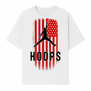 Basketball Hoops Graphic Tee with Retro American Flag Design Perfect for Sports Fans and Athletes - T-shirt 1758681892334.jpg