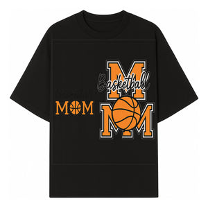 Basketball Mom T-Shirt, Sporty Orange & Black Design, Perfect Gift for Basketball Moms, Team Spirit Apparel - T-shirt 1758681892392.jpg