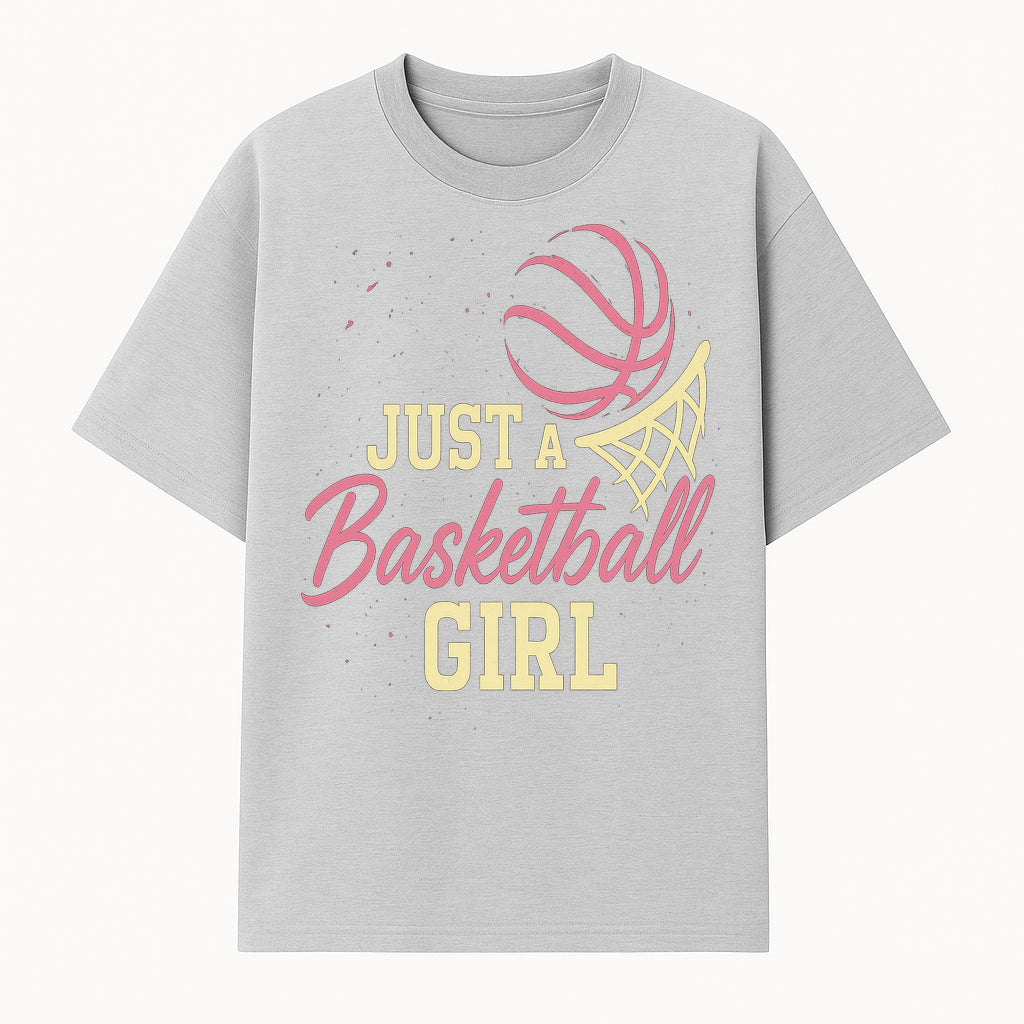 Just a Basketball Girl Neon Sign - Cool Sports Decor for Female Athletes, Basketball Fans, Home or Room Decoration - T-shirt 1758681892699.jpg