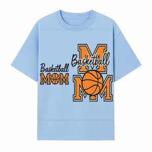 Basketball Mom T-Shirt, Sporty Orange & Black Design, Perfect Gift for Basketball Moms, Team Spirit Apparel - T-shirt 1758681892905.jpg