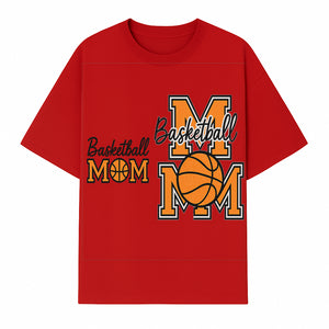 Basketball Mom T-Shirt, Sporty Orange & Black Design, Perfect Gift for Basketball Moms, Team Spirit Apparel - T-shirt 1758681893397.jpg