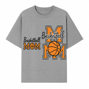 Basketball Mom T-Shirt, Sporty Orange & Black Design, Perfect Gift for Basketball Moms, Team Spirit Apparel - T-shirt 1758681893491.jpg