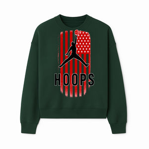 Basketball Hoops Graphic Tee with Retro American Flag Design Perfect for Sports Fans and Athletes - Sweatshirt 1758681894164.jpg