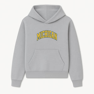 Michigan University Vintage Arch Design T-Shirt, College Apparel, Classic Fan Merchandise, Lightweight Casual Wear - Hoodie 1758681894233.jpg