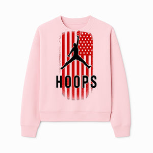 Basketball Hoops Graphic Tee with Retro American Flag Design Perfect for Sports Fans and Athletes - Sweatshirt 1758681894593.jpg