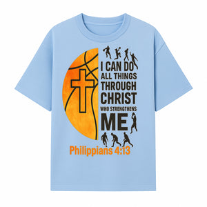 Basketball Faith Tee - I Can Do All Things Through Christ, Philippians 4:13, Sporty Christian Apparel - T-shirt 1758681894622.jpg