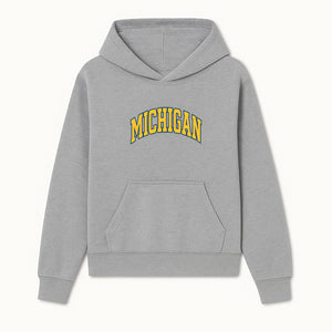 Michigan University Vintage Arch Design T-Shirt, College Apparel, Classic Fan Merchandise, Lightweight Casual Wear - Hoodie 1758681894810.jpg