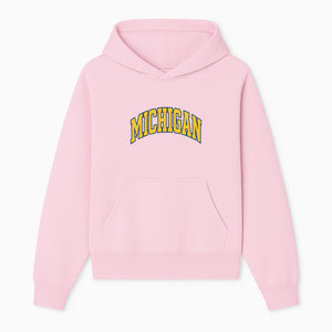 Michigan University Vintage Arch Design T-Shirt, College Apparel, Classic Fan Merchandise, Lightweight Casual Wear - Hoodie 1758681895049.jpg