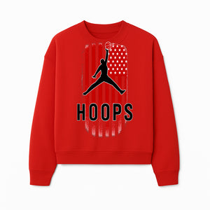 Basketball Hoops Graphic Tee with Retro American Flag Design Perfect for Sports Fans and Athletes - Sweatshirt 1758681895070.jpg