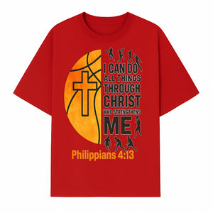 Basketball Faith Tee - I Can Do All Things Through Christ, Philippians 4:13, Sporty Christian Apparel - T-shirt 1758681895168.jpg