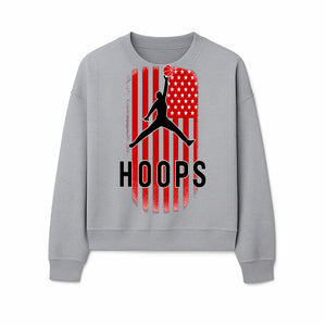 Basketball Hoops Graphic Tee with Retro American Flag Design Perfect for Sports Fans and Athletes - Sweatshirt 1758681895227.jpg