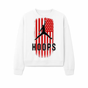 Basketball Hoops Graphic Tee with Retro American Flag Design Perfect for Sports Fans and Athletes - Sweatshirt 1758681895378.jpg