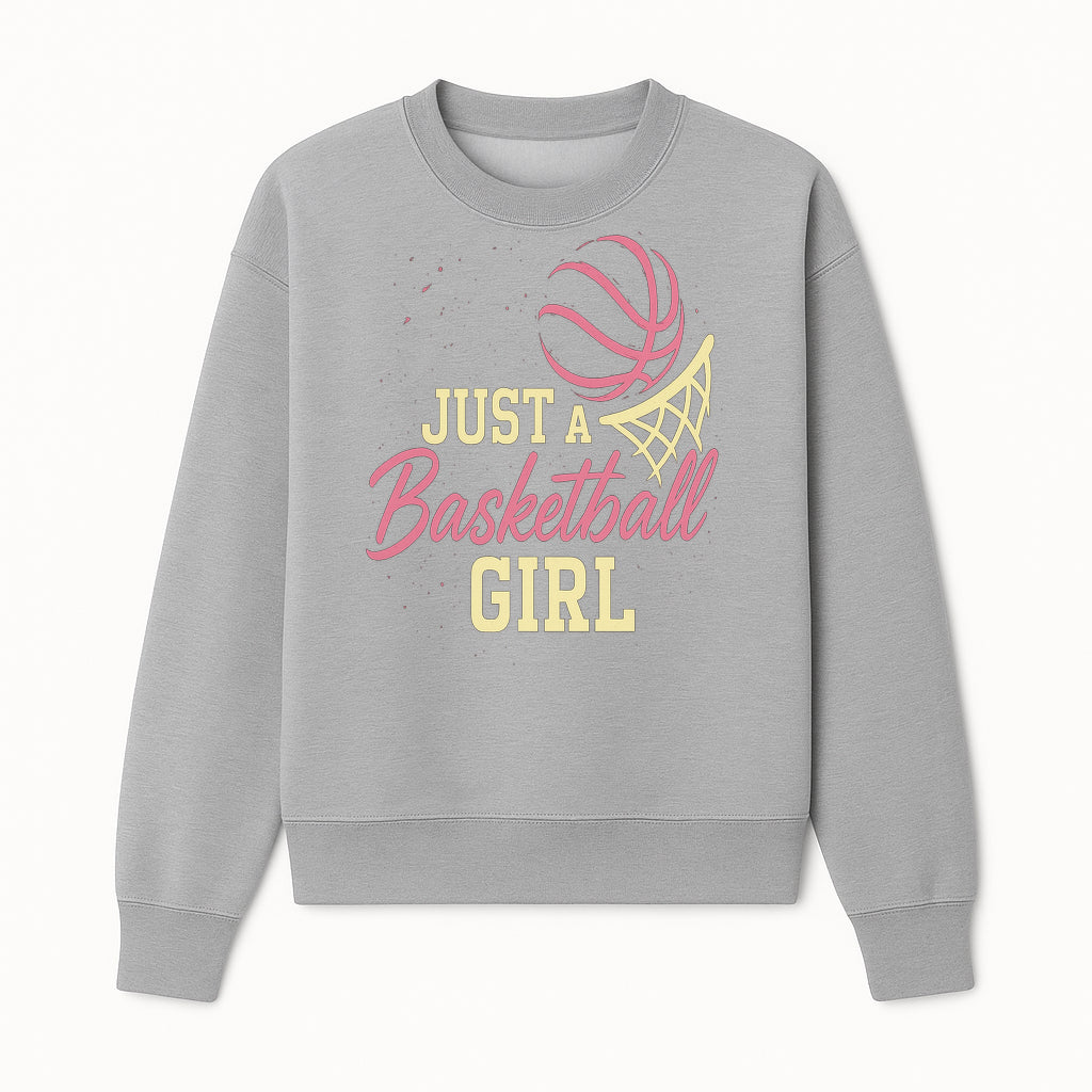 Just a Basketball Girl Neon Sign - Cool Sports Decor for Female Athletes, Basketball Fans, Home or Room Decoration - Sweatshirt 1758681895668.jpg