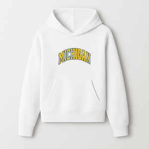 Michigan University Vintage Arch Design T-Shirt, College Apparel, Classic Fan Merchandise, Lightweight Casual Wear - Hoodie 1758681895725.jpg