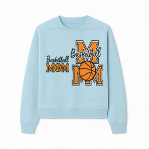 Basketball Mom T-Shirt, Sporty Orange & Black Design, Perfect Gift for Basketball Moms, Team Spirit Apparel - Sweatshirt 1758681895808.jpg