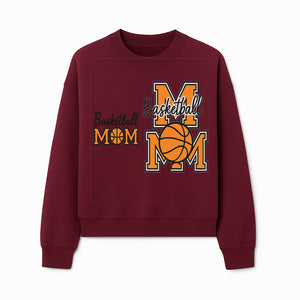 Basketball Mom T-Shirt, Sporty Orange & Black Design, Perfect Gift for Basketball Moms, Team Spirit Apparel - Sweatshirt 1758681896064.jpg