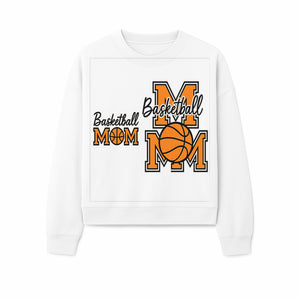Basketball Mom T-Shirt, Sporty Orange & Black Design, Perfect Gift for Basketball Moms, Team Spirit Apparel - Sweatshirt 1758681896659.jpg
