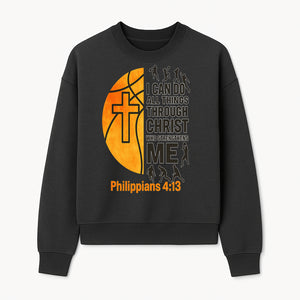 Basketball Faith Tee - I Can Do All Things Through Christ, Philippians 4:13, Sporty Christian Apparel - Sweatshirt 1758681897131.jpg