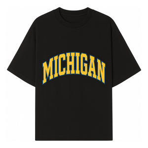 Michigan University Vintage Arch Design T-Shirt, College Apparel, Classic Fan Merchandise, Lightweight Casual Wear - T-shirt 1758681897276.jpg
