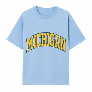 Michigan University Vintage Arch Design T-Shirt, College Apparel, Classic Fan Merchandise, Lightweight Casual Wear - T-shirt 1758681897813.jpg