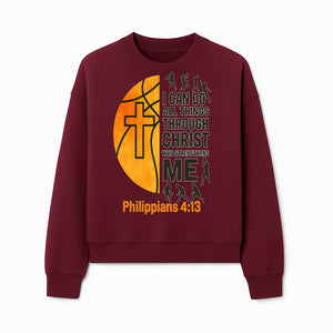 Basketball Faith Tee - I Can Do All Things Through Christ, Philippians 4:13, Sporty Christian Apparel - Sweatshirt 1758681897824.jpg