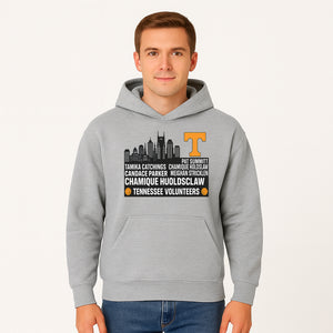 Tennessee Volunteers Basketball Legends Art Print - Featuring Tamika Catchings, Chamique Holdsclaw, Pat Summitt & More - Hoodie 1758681900062.jpg