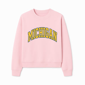 Michigan University Vintage Arch Design T-Shirt, College Apparel, Classic Fan Merchandise, Lightweight Casual Wear - Sweatshirt 1758681900824.jpg
